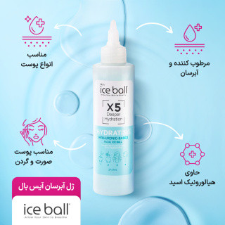 ژل آبرسان آیس بال حاوی هیالورونیک اسید