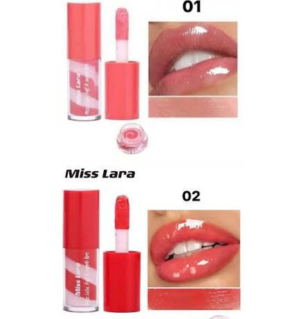 ست بستنی لب ( لیپ گلاس ) و بالم لب میس لارا