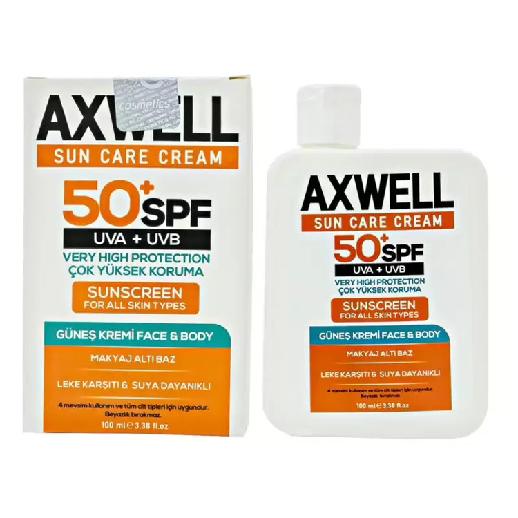کرم ضد آفتاب و ضد لک SPF 50 + اکسول آرسی کازمتیک Axwell بی رنگ
